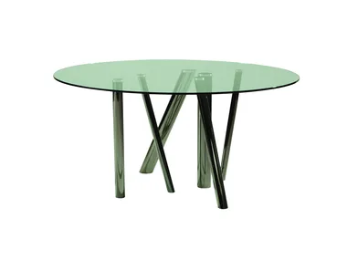 FOREST - Round tempered glass dining table _ Roche Bobois